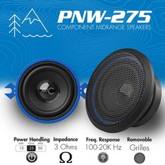 AudioControl PNW-275 PNW Series 2.75″ Premium Component Midrange Car Speakers