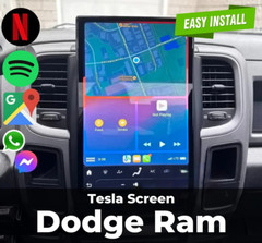 14.4″ Android 13 Tesla Screen Carplay Gps Radio 8+128gb For Dodge Ram 2013-2018