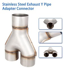 2.5 Inch Exhaust Y Pipe,2.5″Single to 2.25″Dual Stamped Exhaust Adapter