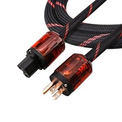 HiFi Audio Power Cable 5N OFC Copper Conductor IEC C15 Female Power Supply Cord