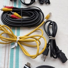 Lot of 24 Cables, RCA, 26 AWG Tigercable, Dish Network RG-59/U Coaxial, others