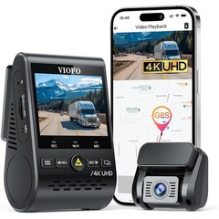 4K Dash Cam Front and Rear, 3840x2160P Ultra HD Car WiFi Camera with GPS,