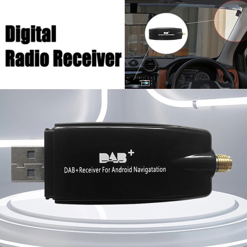 Car Digital DAB+ Audio Radio Receiver Tuner+Antenna USB Adapter for Android