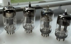 Lot of Ten (10) 12AT7 Vacuum Tubes “D”and “O” Getters Several Blackplates
