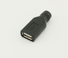 10 USB 2.0 A Female To 5.5mm x 2.1mm Female 5V DC Power Supply Adapter Connector