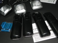Panasonic Cordless Phone System Answering Machine 4 Handset Bluetooth Silver #4