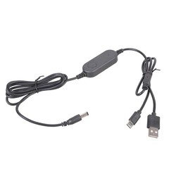 USB C And USB To DC5521 12V 12W Power Adapter Cord Boost Line With Indicator