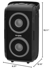 W-KING T9-2 Party Loudest Portable Bluetooth Speaker Wireless Boom Box 180W Max