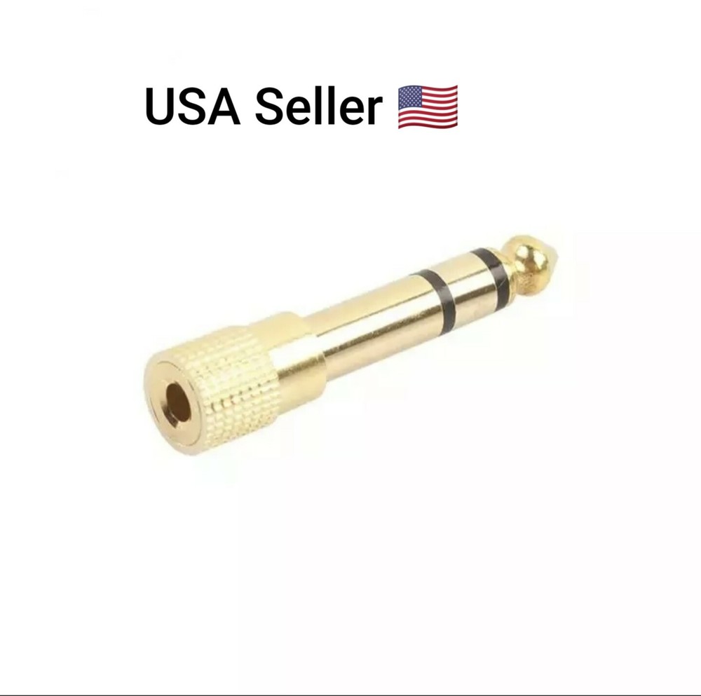 6.35mm Male to 3.5 mm Earphone Adapter plug 1 Male for 2 Female Audio Splitter