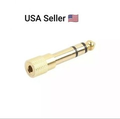 6.35mm Male to 3.5 mm Earphone Adapter plug 1 Male for 2 Female Audio Splitter