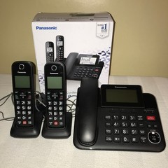 Panasonic 2-In-1 Corded / Cordless House Phones w/ Answering Machine KX-TGF852B
