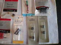 Radio Shack NOS Retailed packaged vintage electronic parts, 20 Retail, 173 parts