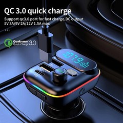 Bluetooth Car Adapter FM Transmitter Handsfree USB AUX Radio MP3 Music Player