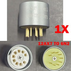 1PC ECC83 12AX7 To 6N2 Vacuum Tube Amplifier Convert Socket Adapter USA