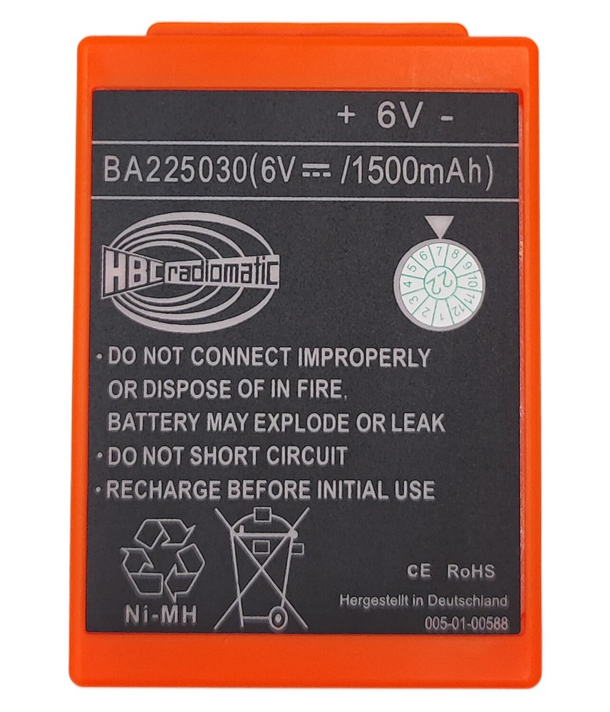 1500mAh 2100mA BA225030 6V Battery For HBC pump truck remote control battery US