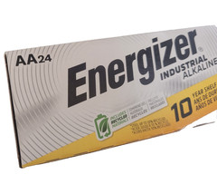 24 Energizer Industrial AA Alkaline Batteries (EN91, LR6)