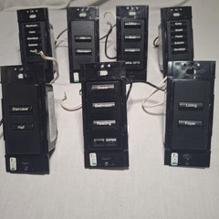 Lot of 7 Lutron Homeworks STR-NB-NONE Black Keypads Used Functional