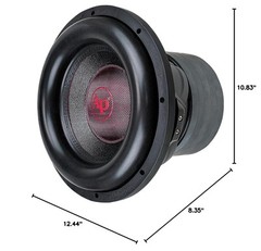 Audiopipe 12″ 1200W RMS Dual 2-Ohm 5-Stack Composite Cone Subwoofer