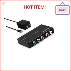 Portta Component to HDMI Converter, YPbPr RGB + R/L Audio to HDMI v1.3 Converter