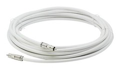 White Digital Audio Coaxial Cable Subwoofer Cable – (S/PDIF) RCA Cable, 10 Feet
