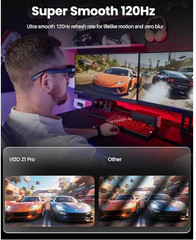 TOZO VIZO Z1 Pro AR Glasses 160″ Virtual Screen, 1800 Nits, 120Hz Micro-OLED