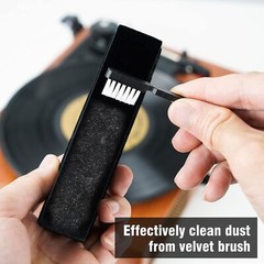 3in1 Vinyl Record Cleaning Brush Set Stylus Velvet Anti-static Cleaner Tool Lot