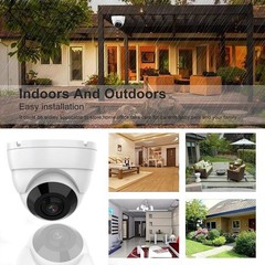 4K 8MP 180° Panoramic Fisheye Dome TVI 4IN1 CCTV Security Camera Metal Housing