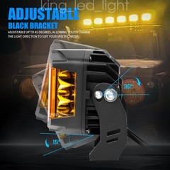 AUXBEAM 5″inch 172W Side Shooter LED Work Driving Light Spot Fog Pods Amber DRL