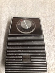 Vintage Rhapsody Solid State AM Portable Radio W/ Case Works Hong Kong