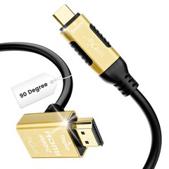 USB C to HDMI Cable 4FT, 90 Degree HDMI Plug, High-Speed USB 3.1 Type-C to HD…