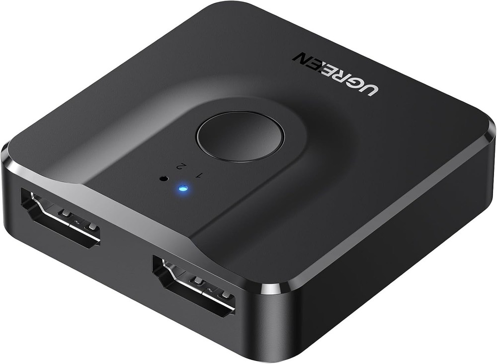 4K@60Hz Bi-Directional HDMI Switch 2-in-1 Out HDR 3D for PS5 Xbox Roku/FireStick