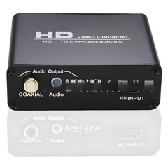 HDMI to DVI converter with coaxial 3.5audio output HDMI to DVI + Audio converter