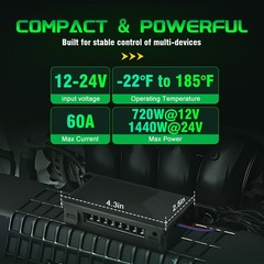 8 Gang Wireless Switch Panel – LED Light Bars Power Circuit Remote Control Box