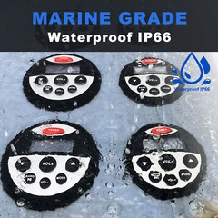GUZARE Boat Marine Stereo Receiver Bluetooth Audio AM FM Gauge Waterproof Radio