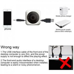 USB 2.0 Speakers 3.5mm Stereo Jack for PC Laptop Smartphone Computer Speaker