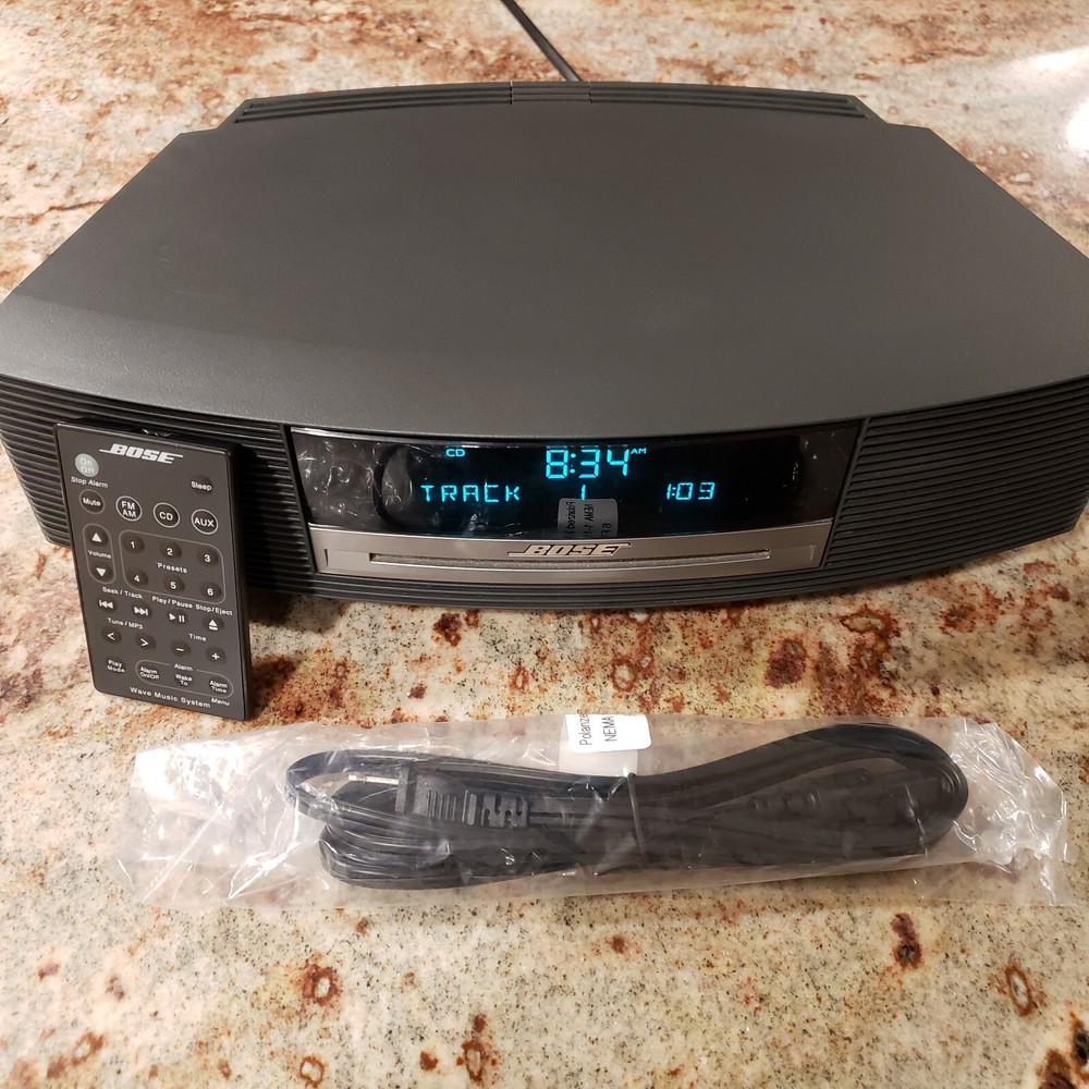 Bose Wave Music System AM/FM CD Player Clock Radio+ Remote AWRCC1 Mint Black