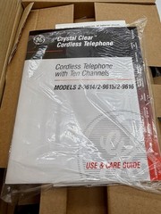 GE 10 Channel Cordless Telephone With Crystal Clear Sound Model 2-9616