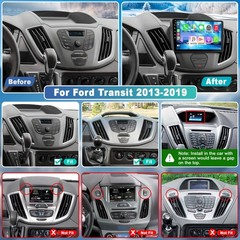 4+64G Android 13 Car Radio for Ford 2013-2019 Transit, 9 Inch IPS Touch Screen