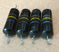 * FOUR * Sprague Bumble Bee Capacitors .1uF 600 Volts 20%