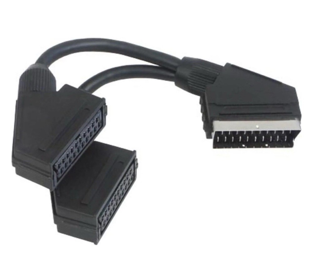 Schwaiger SCV12 531 SCART Y Splitter Video Splitter 2 Way 0.2m NEW