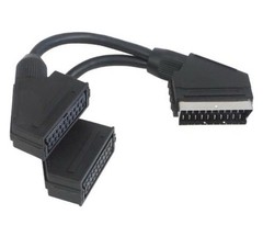 Schwaiger SCV12 531 SCART Y Splitter Video Splitter 2 Way 0.2m NEW