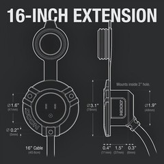 NOCO GCP1 AC Port Plug With 16 Inch Extension Cord