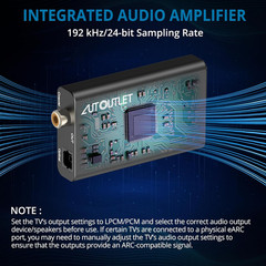192Khz HDMI ARC Audio Extractor to Optical TOSLINK SPDIF & Coaxial Audio Splitte