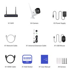 ANNKE 5MP 8CH DVR 3MP Wireless Security Camera System WiFi 2-Way Audio Recording
