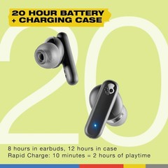 Skullcandy Smokin’ Buds XT Wireless in-Ear Earbuds True Black NEW