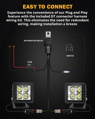 AUXBEAM 2″inch 40W White LED Work Light Spot Cube Pods Bar Driving Fog Lamp 3/4″