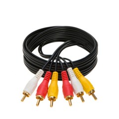 3 RCA Male to 3 RCA Male Audio Video Cable TV VCR DVD Composite Multi-Pack – LOT