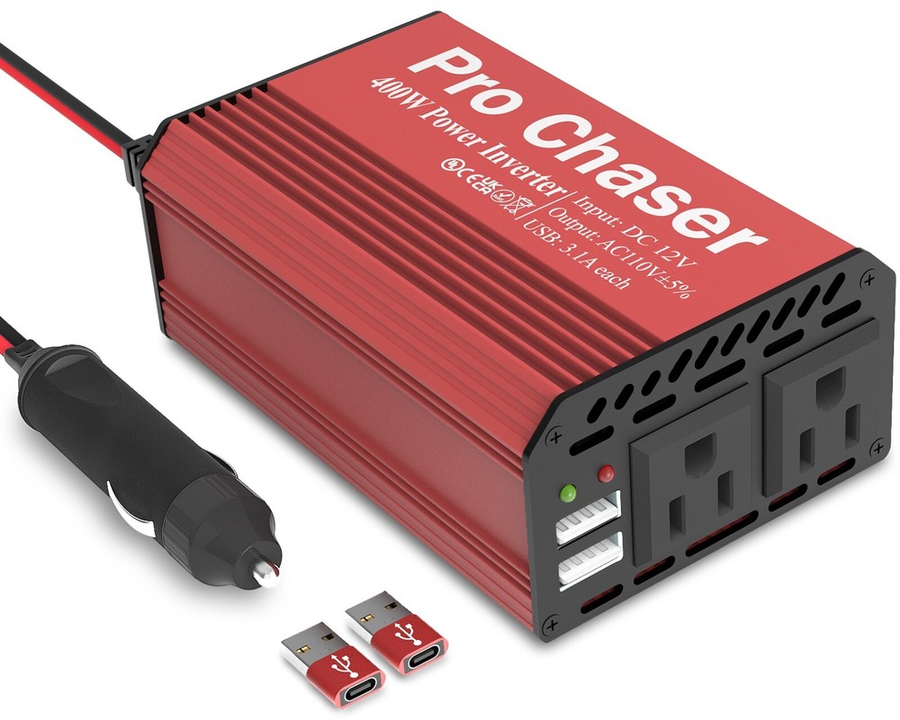 400W Power Inverters for Vehicles – DC 12v to 110v AC Car Inverter Converter