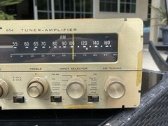 Pilot 654 Stereo Receiver 7591 12AX7 (not included) Tuner Amplifier PARTS/REPAIR