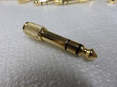 Lot of 120 – Stereo Audio Headphone Adapter 3.5mm 1/8 Female to 6.35mm 1/4 Male
